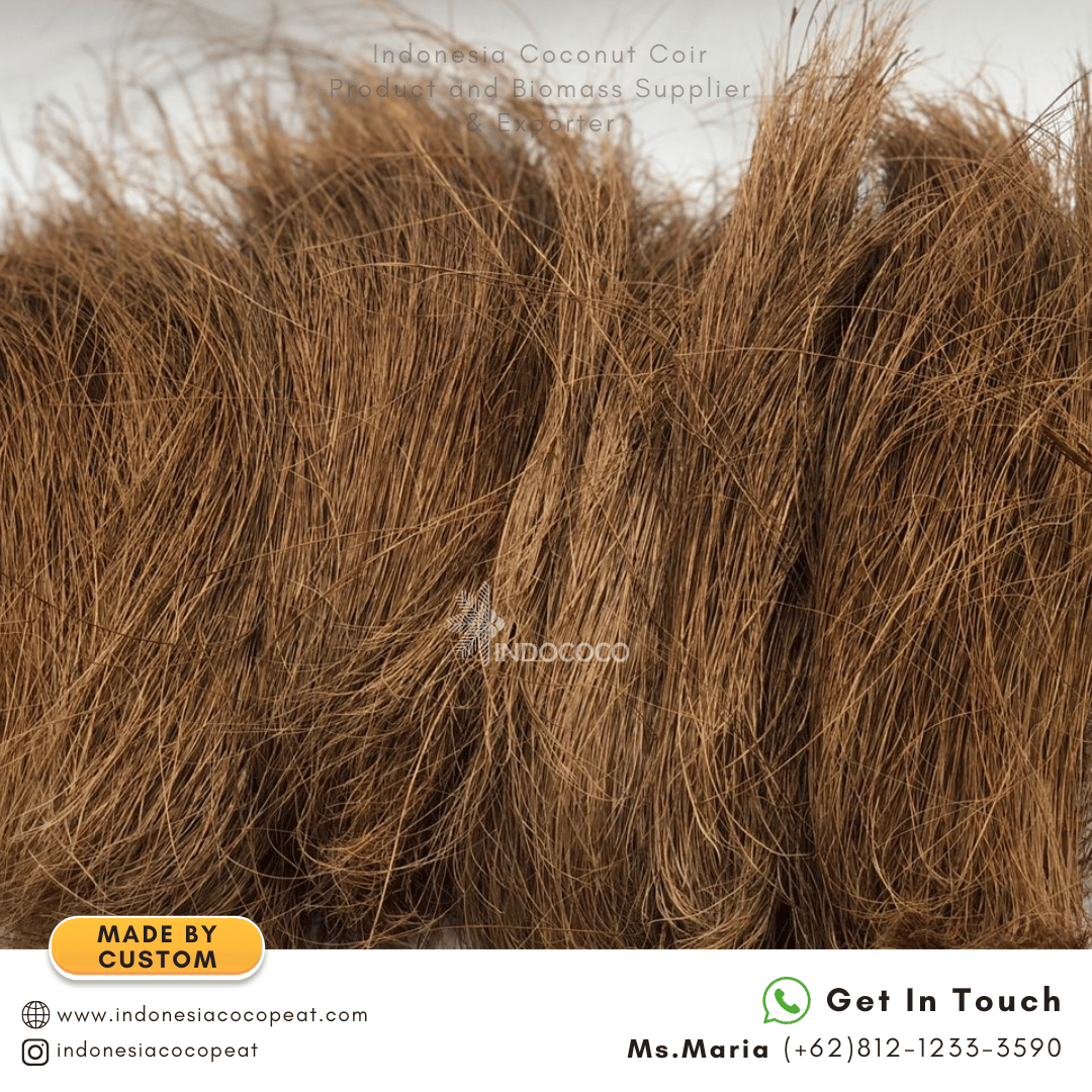 brown coco bristle fiber